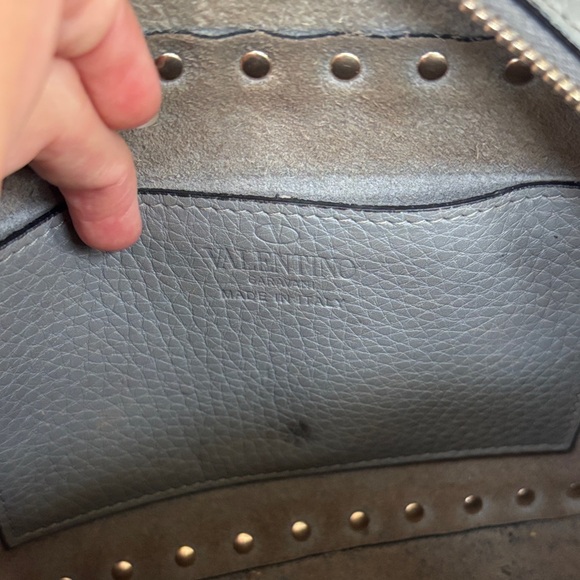 Valentino Gray Crossbody Camera Bag with Gold Studs - Picture 8 of 11